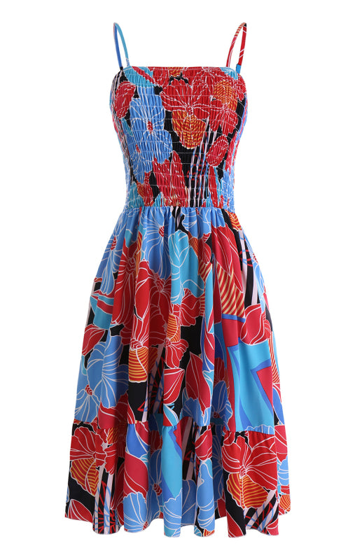 Ladies Spring/Summer Fashion Print Sling Dress