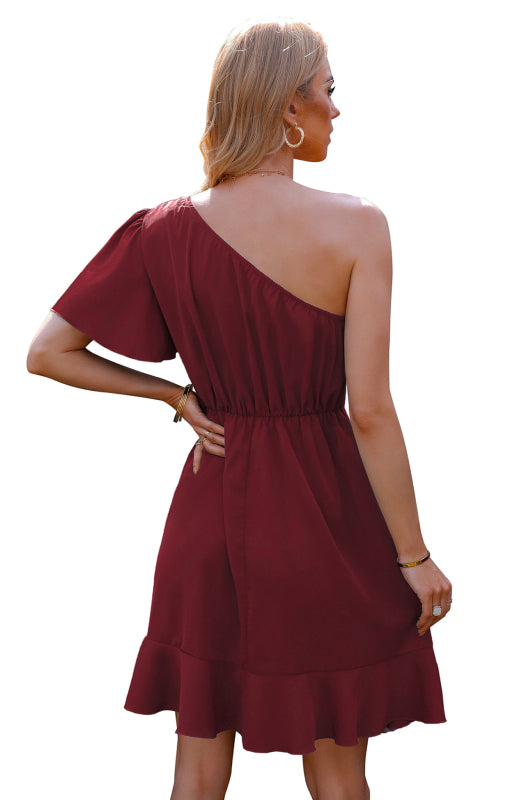 Women's Casual Off-The-Shoulder Ruffle Dress