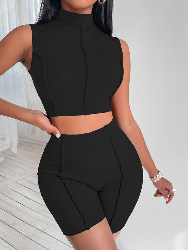 Women's tight sports suit women's two piece set