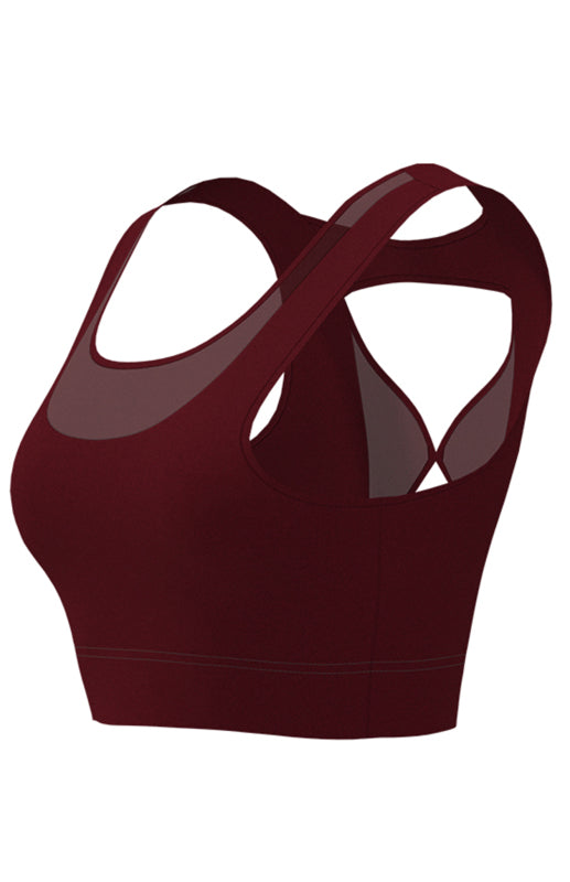 High Strength Shockproof Top Fitness Running Gathered Back Bra