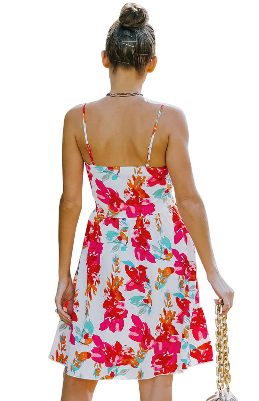 Ladies Spring/Summer Fashion Print Sling Dress