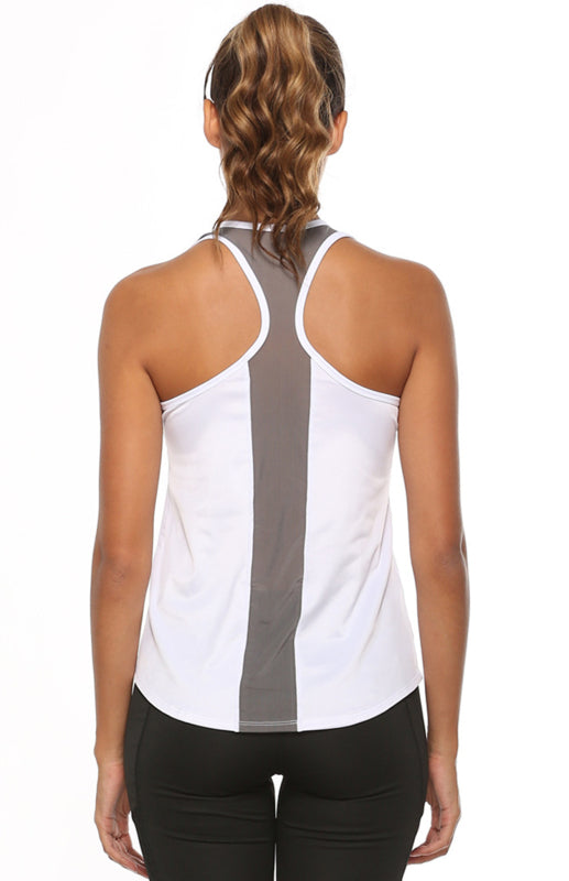 Women's Casual Yoga Sports Mesh Tank Top