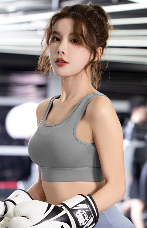 High Strength Shockproof Top Fitness Running Gathered Back Bra