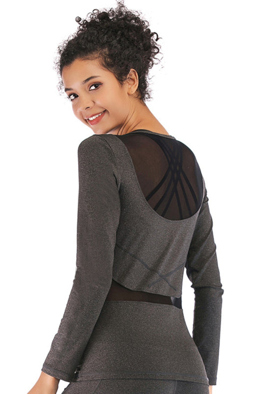 Women's Sports And Leisure Stitching Long-Sleeved Top