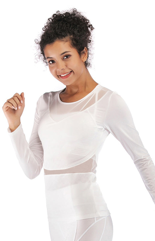 Women's Sports And Leisure Stitching Long-Sleeved Top