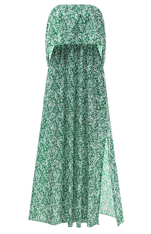 Women's Floral Ruffle Wrap Dress Maxi Dress