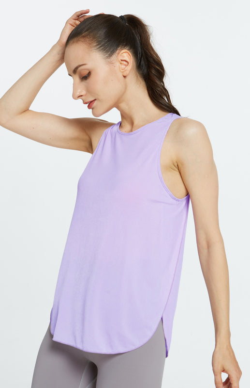 Women's Solid Color Loose Yoga Tank Top