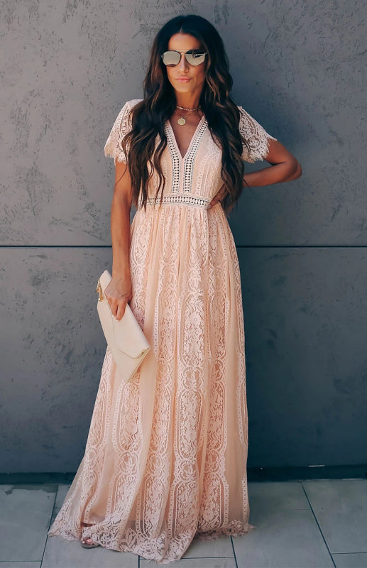 Women's  Fill Your Heart Lace Maxi Dress