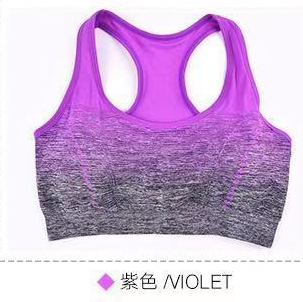 Ladies Gradient Shockproof Yoga Sports Bra