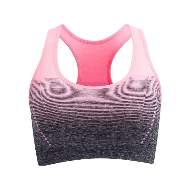 Ladies Gradient Shockproof Yoga Sports Bra