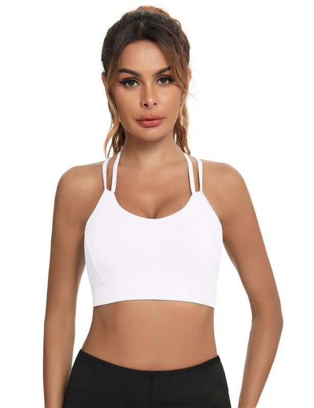 Women's Double Strap Back Cross Back Sports Bra