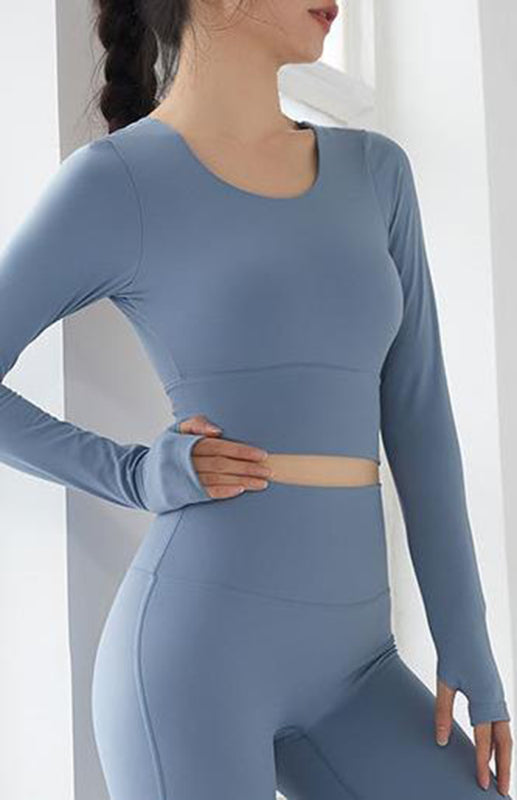 Women's Beautiful Back Sexy Sports Long Sleeves