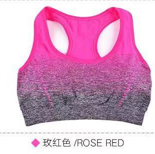 Ladies Gradient Shockproof Yoga Sports Bra