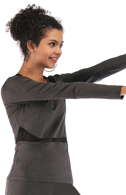 Women's Sports And Leisure Stitching Long-Sleeved Top