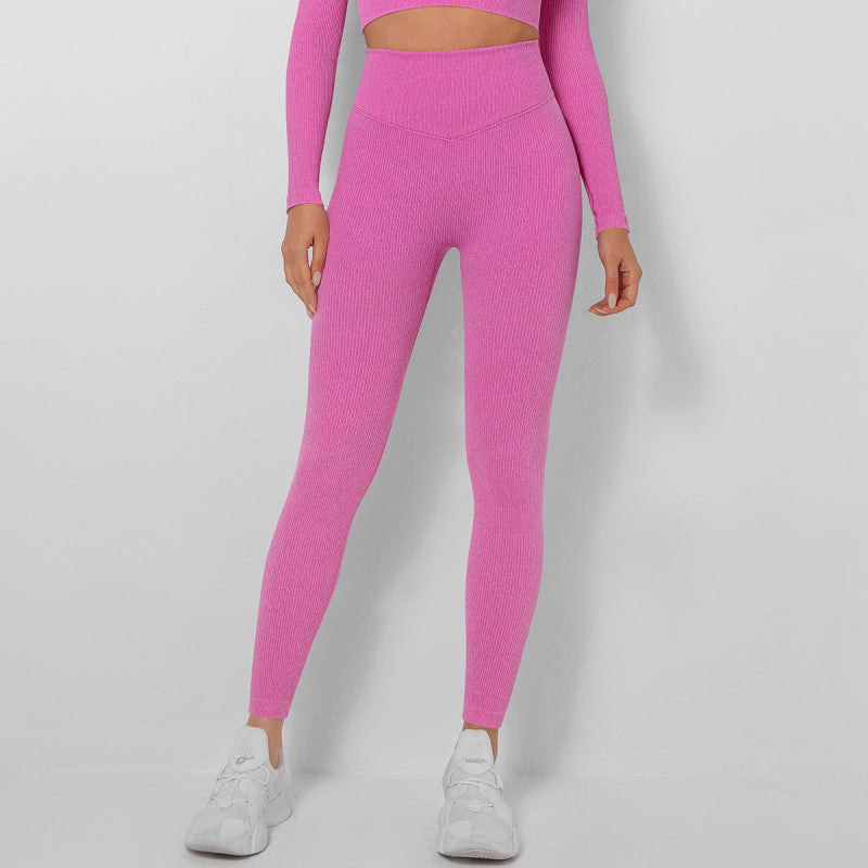 Women's Seamless High Waist Peach Gym Pants