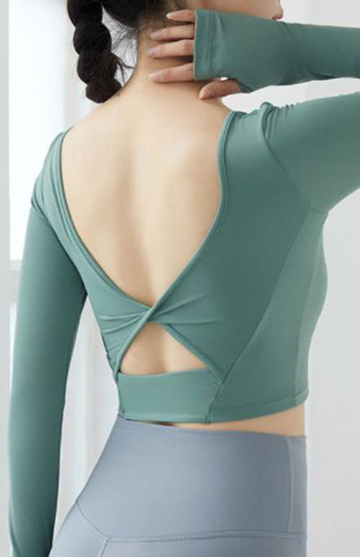 Women's Sleeveless U Shape Leaky Back Sexy Yoga Sling