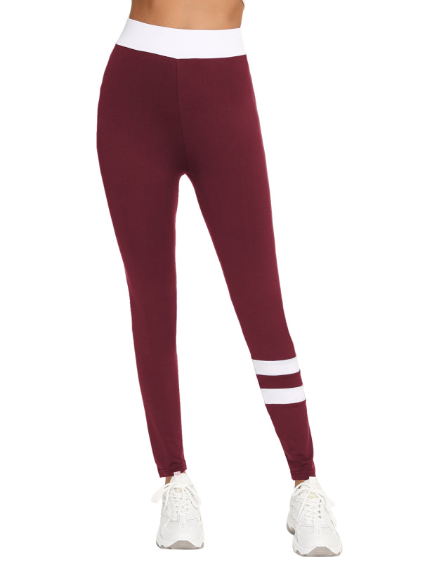 Fashion All-Match Casual Ms  Contrast Sweatpants