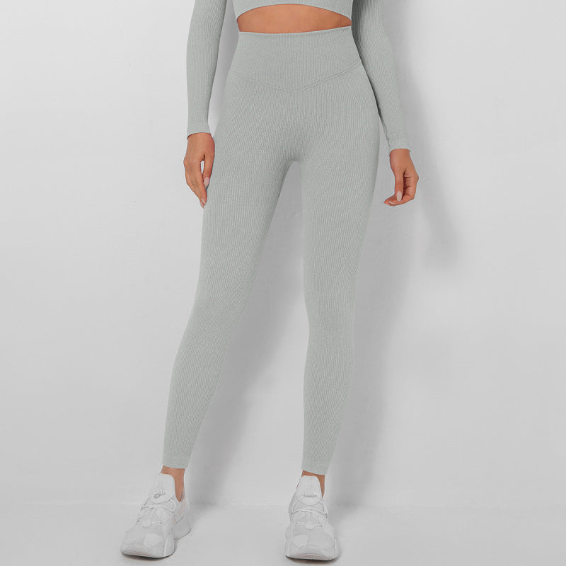 Women's Seamless High Waist Peach Gym Pants